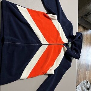 LRL Lauren Ralph Lauren Jacket Womens XL Blue Orange Vintage Retro Active 7457